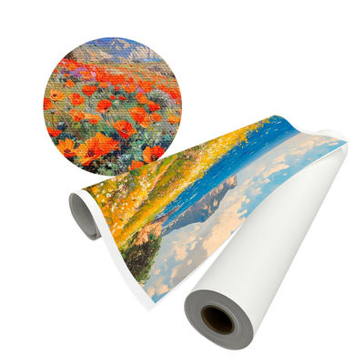 300 gm Poly Cotton Canvas Roll dla drukarki dużego formatu i sztuki ściennej