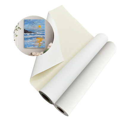 Wysokiej trwałości Matte Inkjet 360gsm Pure Cotton Canvas For Wall Decoration