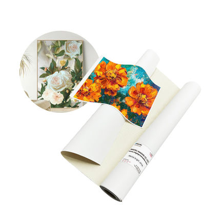 Rozległy format Profesjonalny 380gm Matte Eco Solvent Inkjet Polycotton Canvas Roll do druku cyfrowego Inkjet