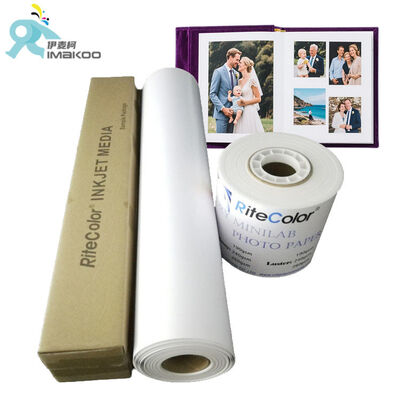 Papier fotograficzny powlekany żywicą pigmentową, niebarwną barwą, wodoszczelny, błyszczący, atramentowy, rolka do drukarni, fotografów