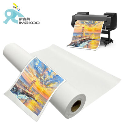 44-calowe profesjonalne dzieła sztuki 100% płótno poliestrowe w rolkach wielkoformatowe puste matowe 280 g / m2 do atramentowego druku giclee