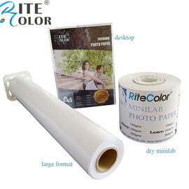 Atramentowy błyszczący papier fotograficzny RC z połyskiem Rolka papieru do drukowania cyfrowego Canon / Epson