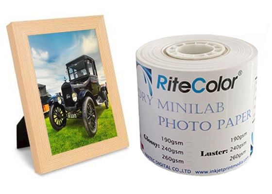 Inkjet Digital RC Dry Minilab Photo Paper Lustre 240gsm 4 '' 5 '' 6 '' 8 '' 10 '' 12 '' Rolka